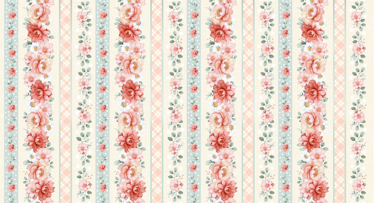 TILL THE COWS COME HOME - FLORAL STRIPE