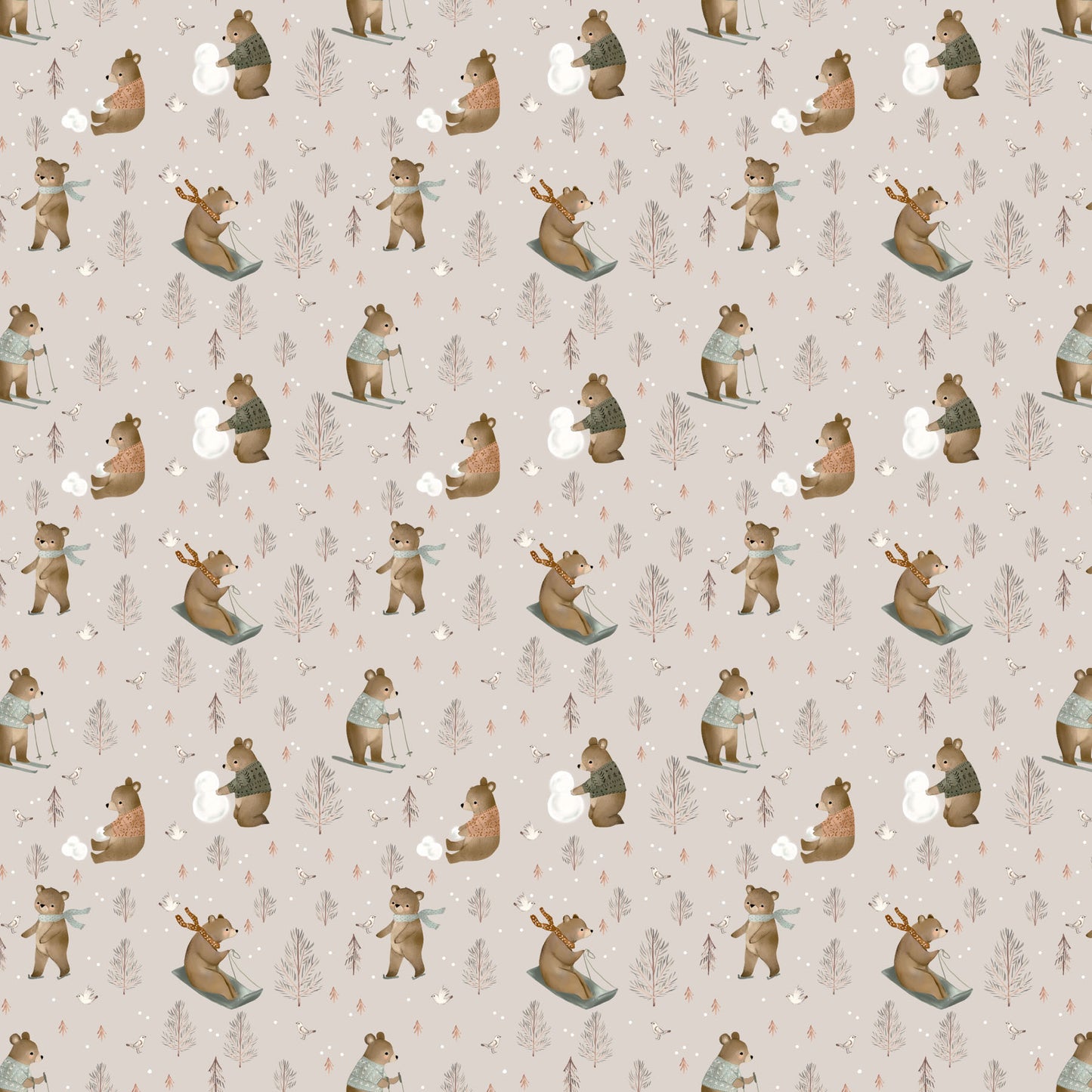 COZY CUBS - SNOW DAY TAUPE