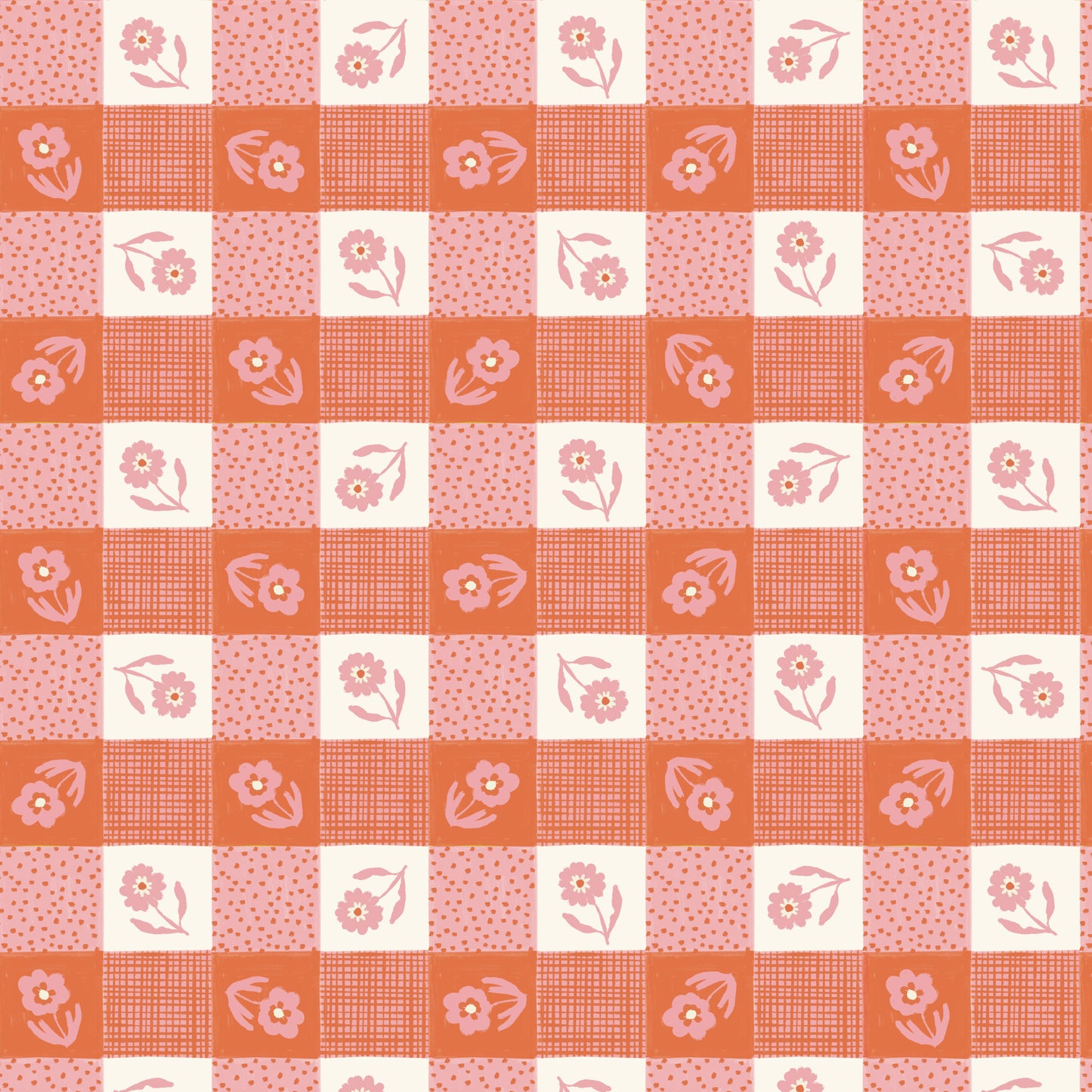 HAPPY HOMESTEAD - GINGHAM | PINK/ORANGE