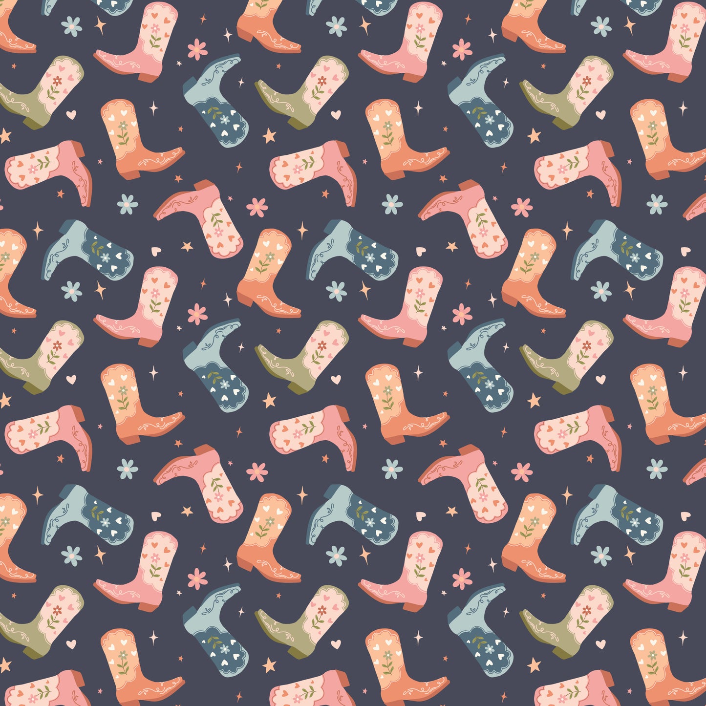 PETALS & PONY LUCK - COWGIRL KICKS | NAVY