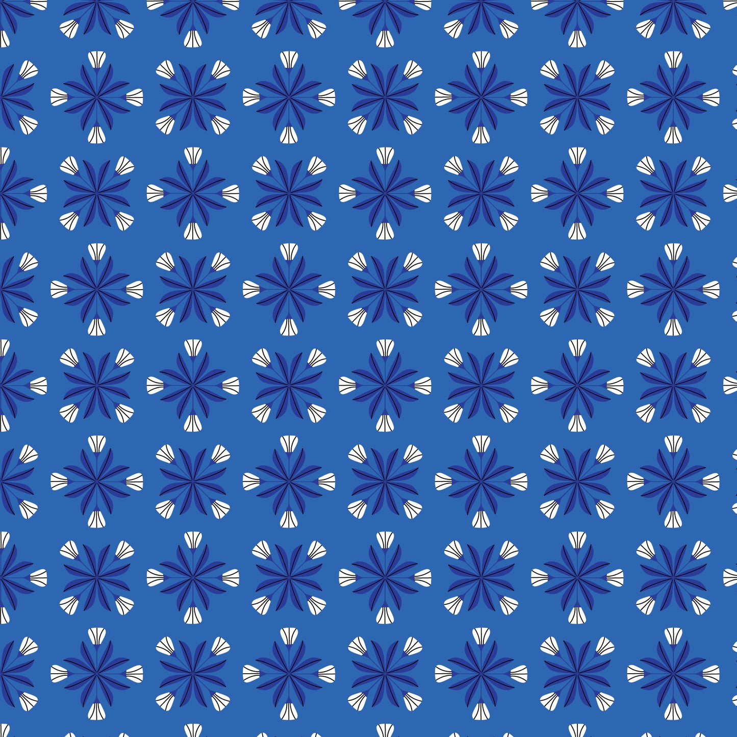REINDEER ROMANCE - SNOWFLAKE BLOSSOMS | DARK BLUE