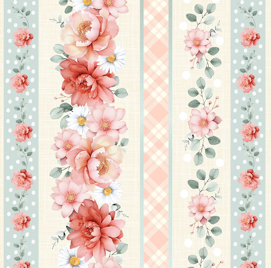TILL THE COWS COME HOME - FLORAL STRIPE