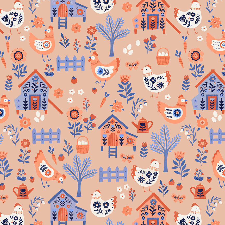 FOLKY CHICKEN - CHICKEN CO-OP PEACH