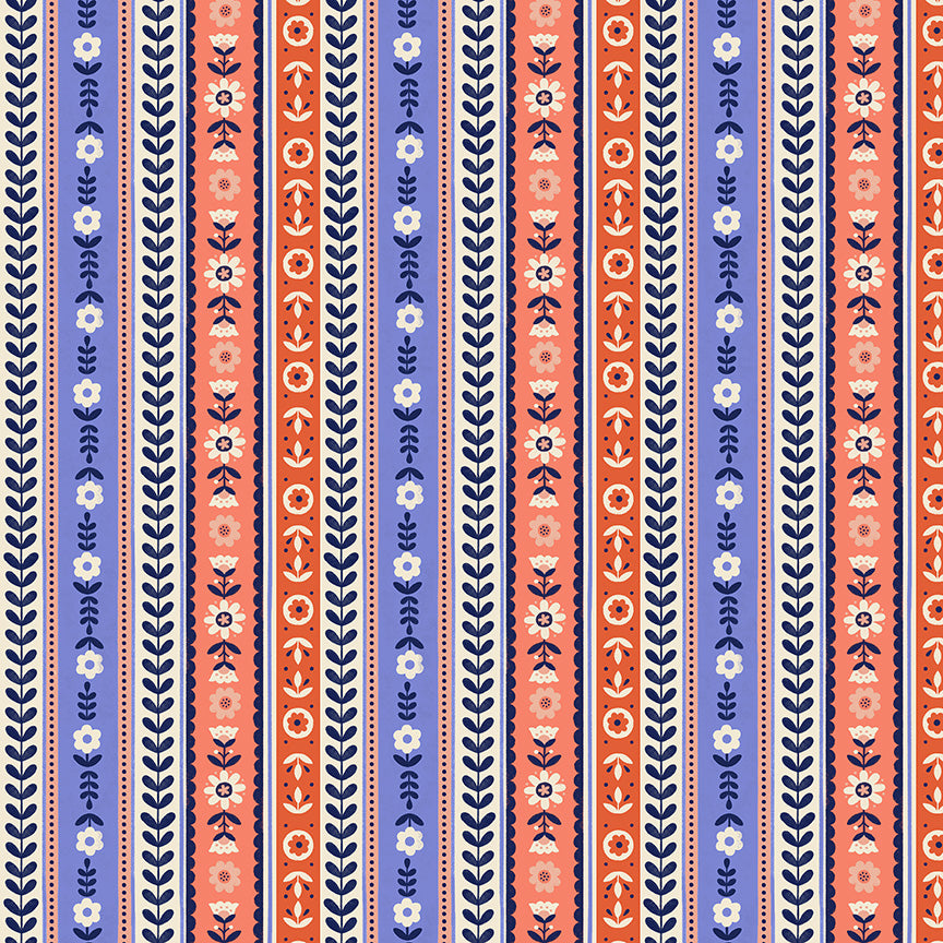 FOLKY CHICKEN - RIBBON STRIPE COBALT