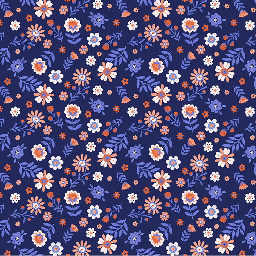 FOLKY CHICKEN - FOLKY FLORAL INDIGO
