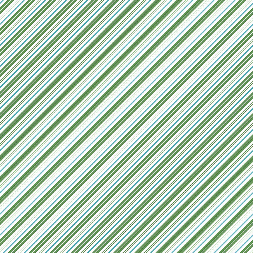 CLAUS & CO - GREEN BLUE STRIPE