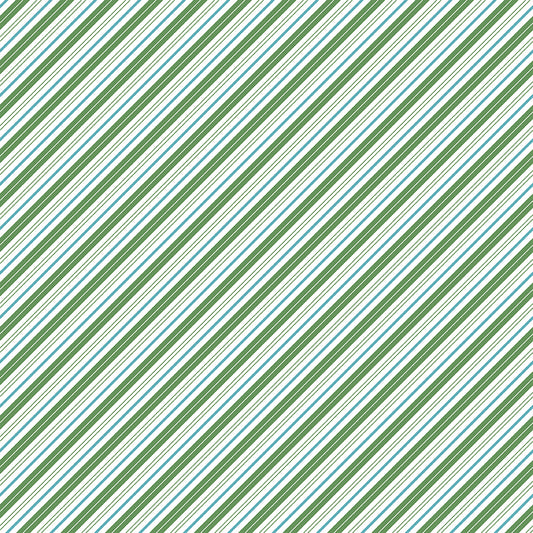 CLAUS & CO - GREEN BLUE STRIPE