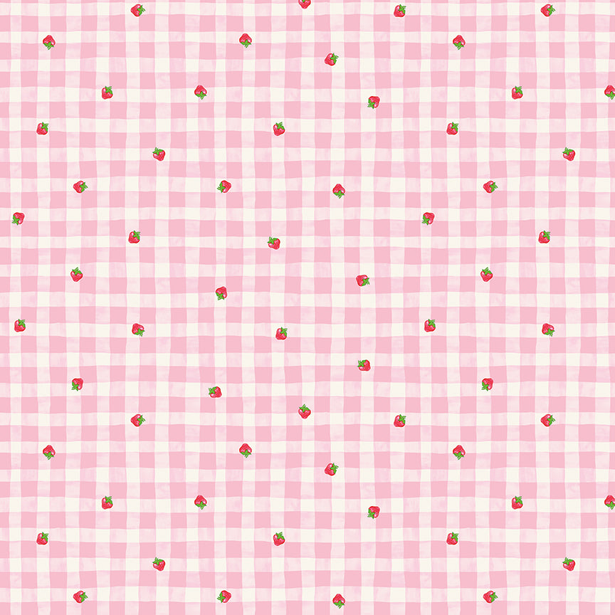 NOV 2026 RELEASE - Riley Blake Designs - The World of Strawberry Shortcake - Gingham Pink