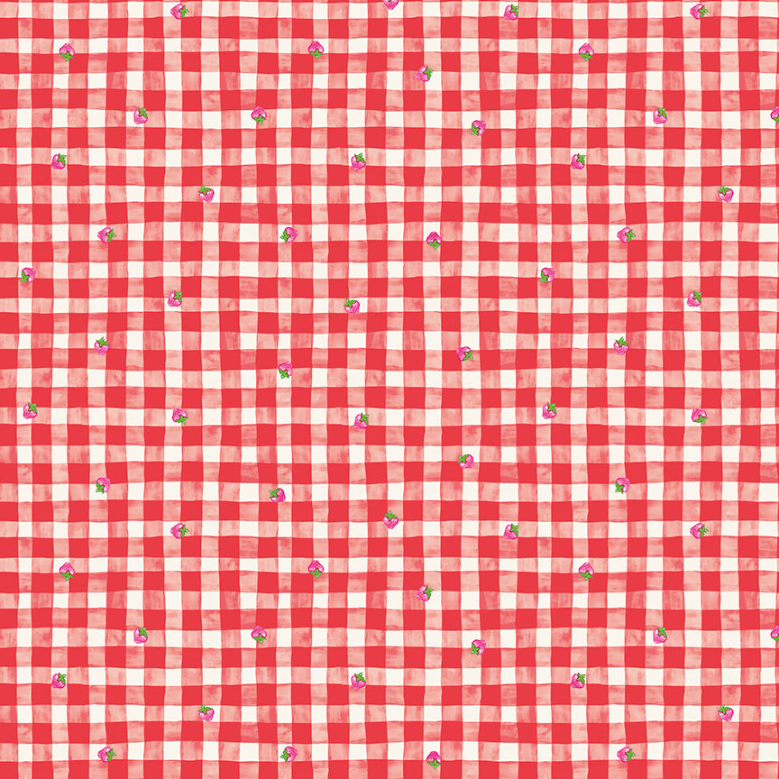NOV 2026 RELEASE - Riley Blake Designs - The World of Strawberry Shortcake - Gingham Red