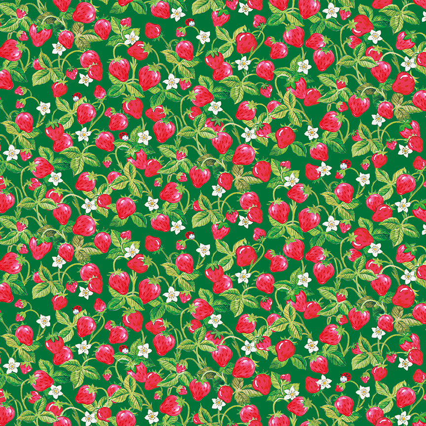 NOV 2026 RELEASE - Riley Blake Designs - The World of Strawberry Shortcake - Strawberries Green