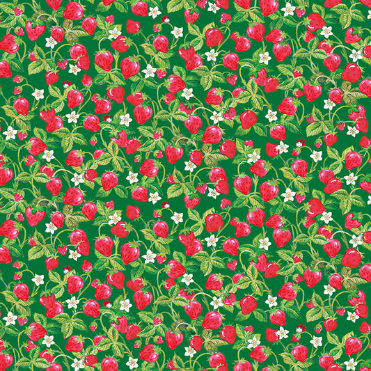 NOV 2026 RELEASE - Riley Blake Designs - The World of Strawberry Shortcake - Strawberries Green
