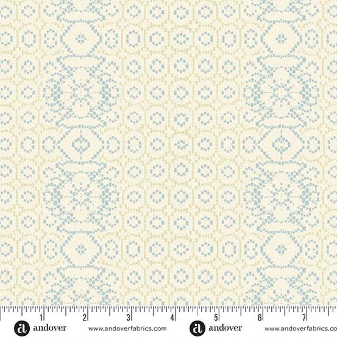 FLOURISH - GRANDMA'S LACE BLUE BY ALEXANDRA BORDALLO