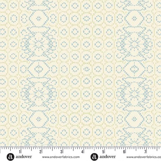 FLOURISH - GRANDMA'S LACE BLUE BY ALEXANDRA BORDALLO