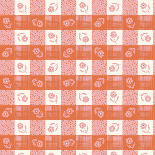 HAPPY HOMESTEAD - GINGHAM | PINK/ORANGE