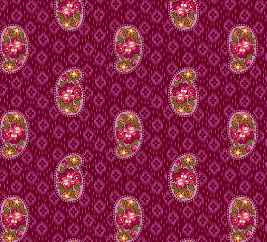MOONLIGHT ROSES - PAISLEY IKAT PINK