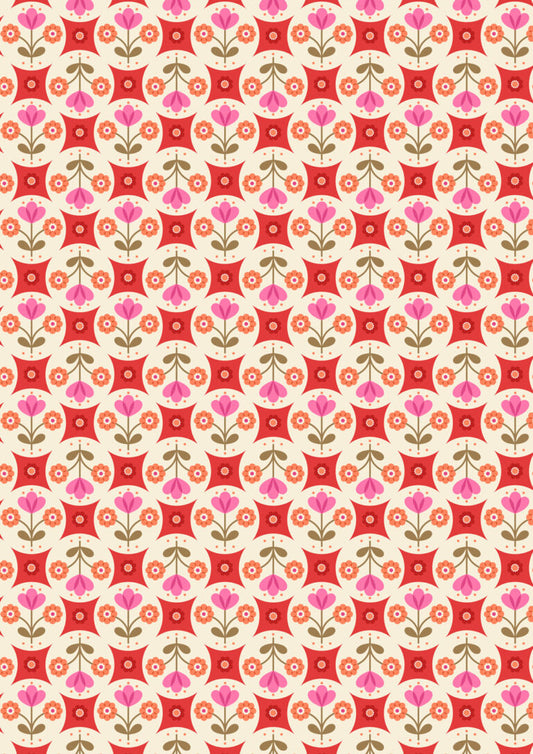 Boho Blooms - Red Flower Circles