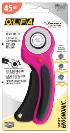 OLFA - 45mm Ergonomic Rotary Cutter Magenta
