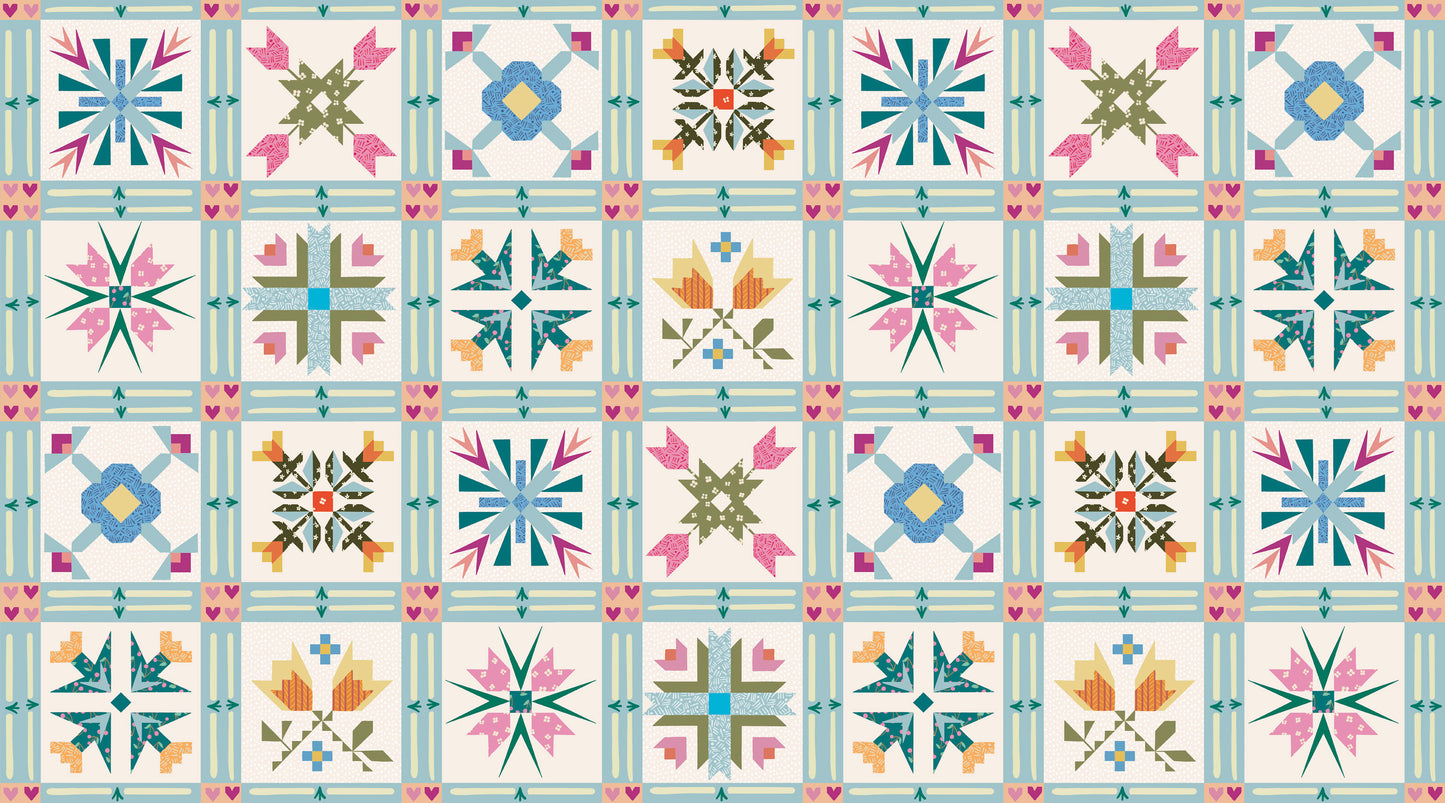 THINGS WITH WINGS - QUILT BLOCKS CHEATER PRINT
