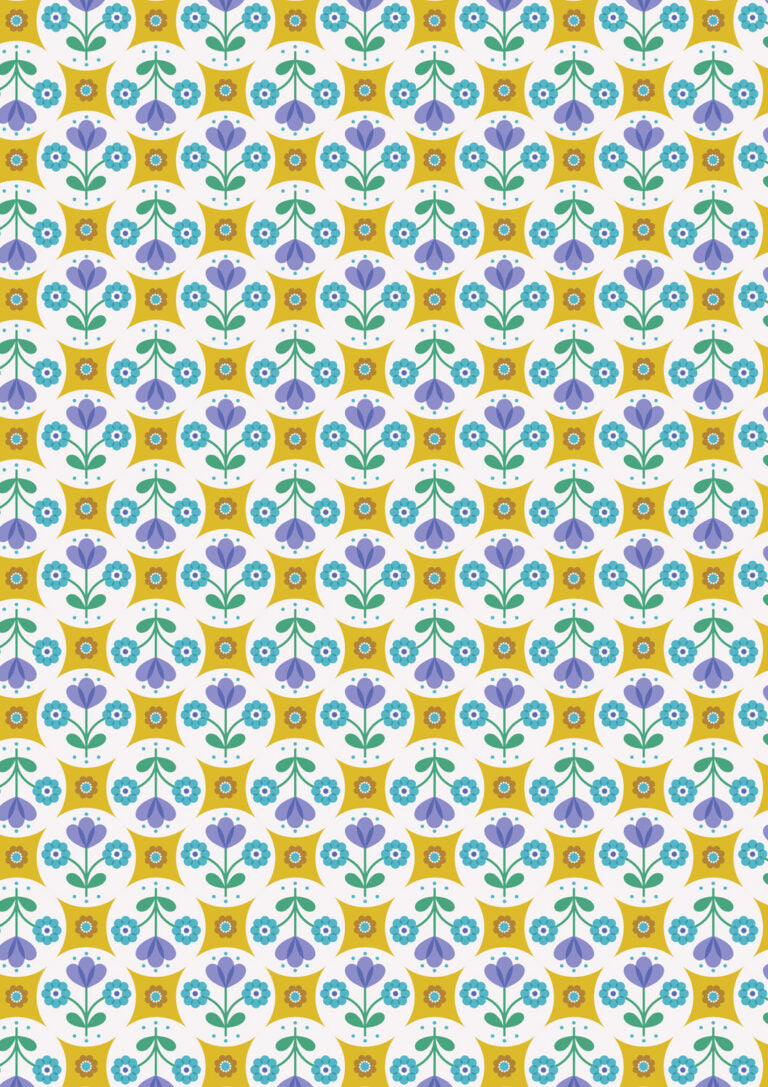 Boho Blooms - Yellow & Blue Flower Circles