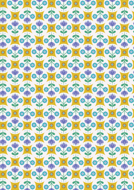 Boho Blooms - Yellow & Blue Flower Circles