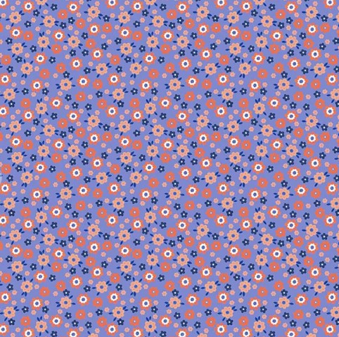 FOLKY CHICKEN - MOD DITSY COBALT
